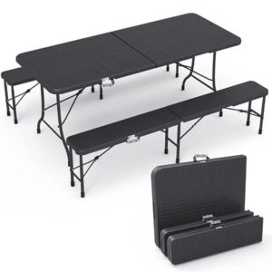 Jardin Pro – Ensemble Table et 2 Bancs